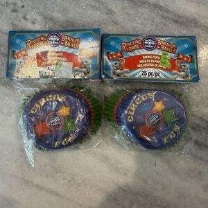Ringling Brothers Barnum & Bailey Circus Birthday Party Cupcake Liners 50ct New